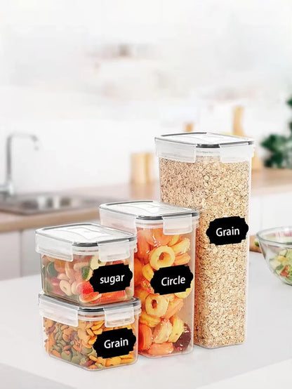 12Pcssealed Food Storage Containers with LIDS, Leak-Proof Kitchen Storage Kits, Plastic Kitchen Storage Containers for Pasta,