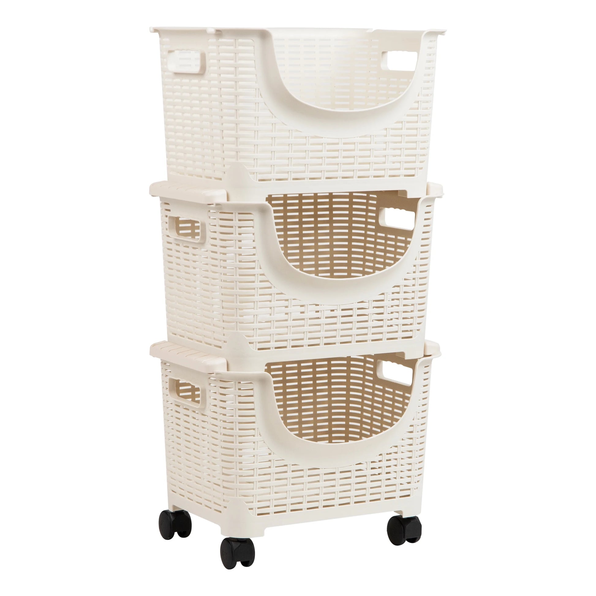 Plastic Storage Cart, Kitchen Storage, Rolling, Toy Storage, Laundry, Kitchen, Ivory
